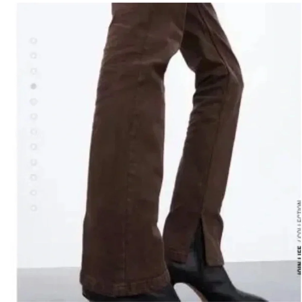 Zara split hem Brown jeans Size 4 - Picture 3 of 7